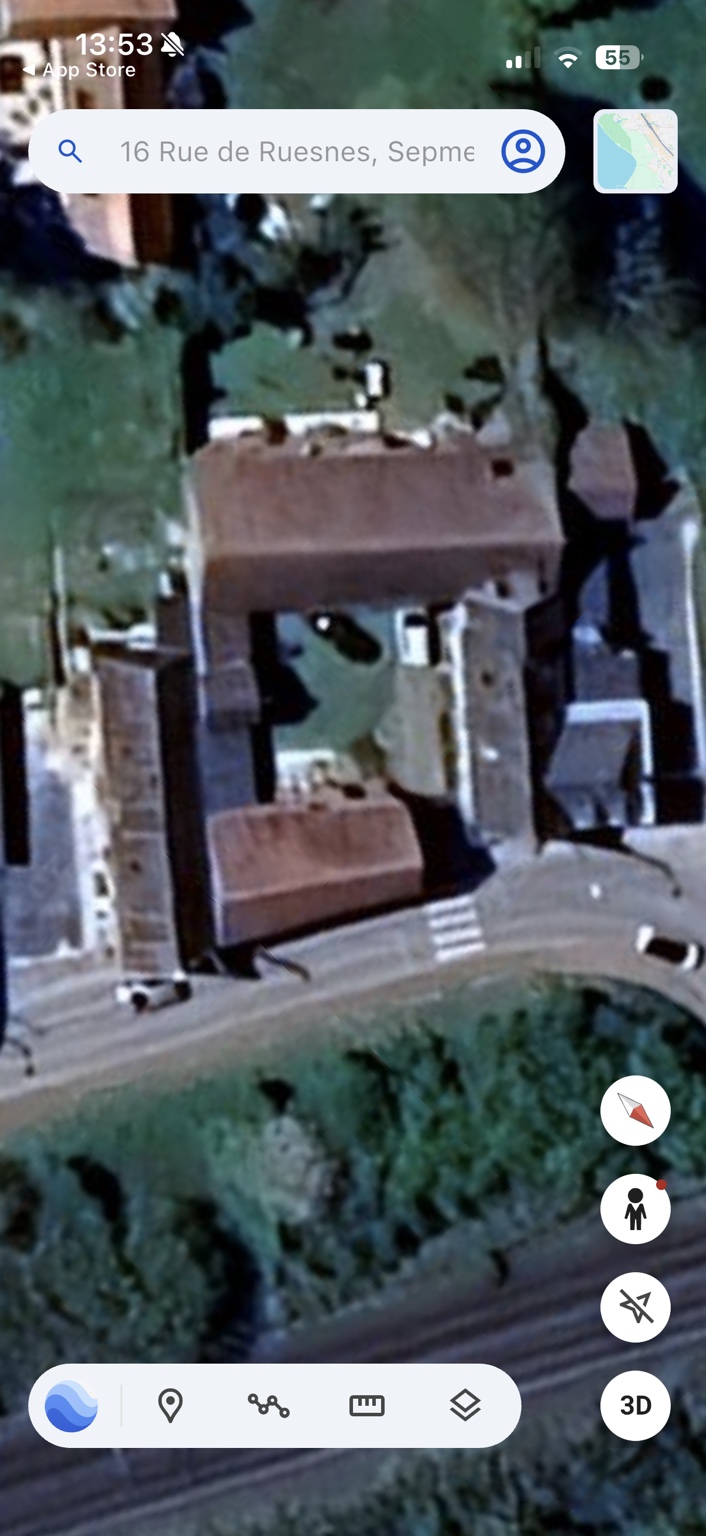 Vue aérienne du site